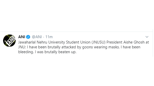 Attack On JNU Student Union President Aishi Ghosh