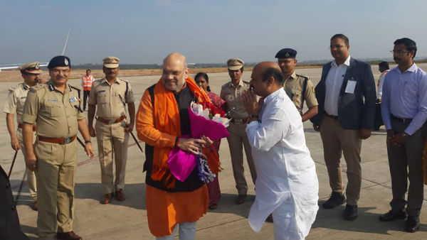 Amit Shah Return To Delhi From Hubballi 