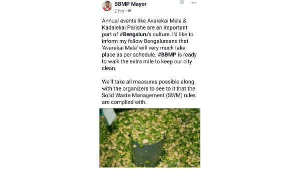 BBMP Permission Clears To Bengaluru Avare Mela