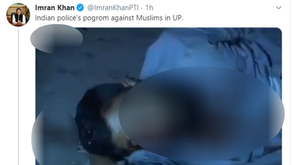 Pakistan Prime Minister Imran Khan Posted A Fake Video About CAA Protest Police Violence Pakistan Prime Minister Imran Khan Posted A Fake Video About CAA Protest Police Violence