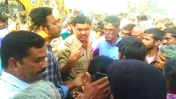 Tahsildar Tried To Demolish Shani Mahatma Temple In Channapatna Tahsildar Tried To Demolish Shani Mahatma Temple In Channapatna