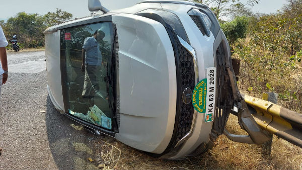 MLA Arvind Bellad Car Accident Near Belagavi District Khanapur