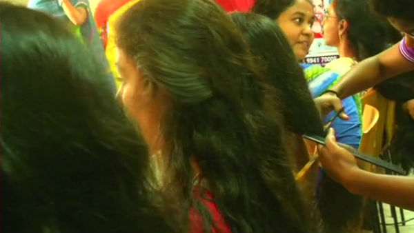 80 Girl Students Donates Hair To Make Wigs For Cancer Patients 