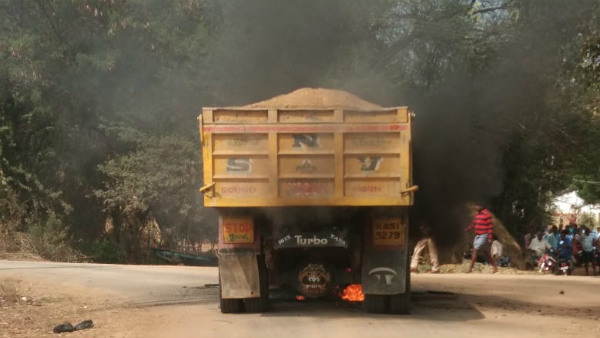 School Girl Died In Lorry Accident Near Honnali