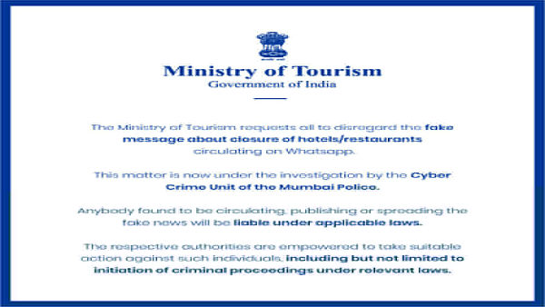 Hotels, Restaurants Will Not Remain Not Closed Until October 15 