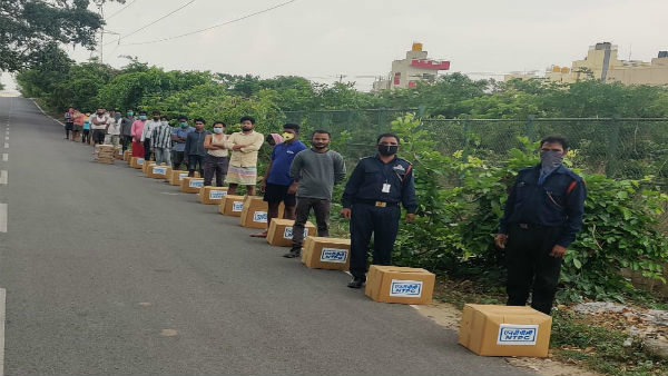 Bangalore Lockdown: AIFO Team Distribute Food Kits For 893 Migrant Workers Family 