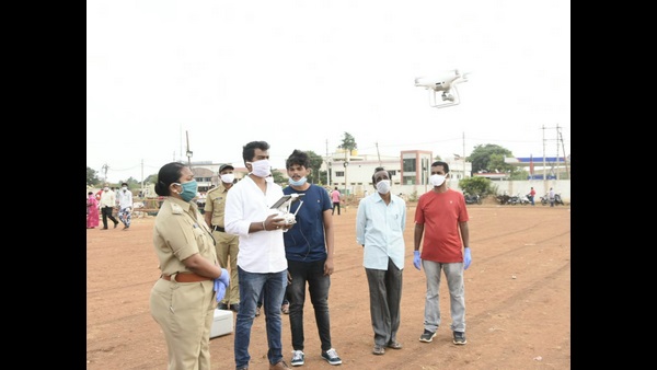Drone Camera Used By Chitradurga Police