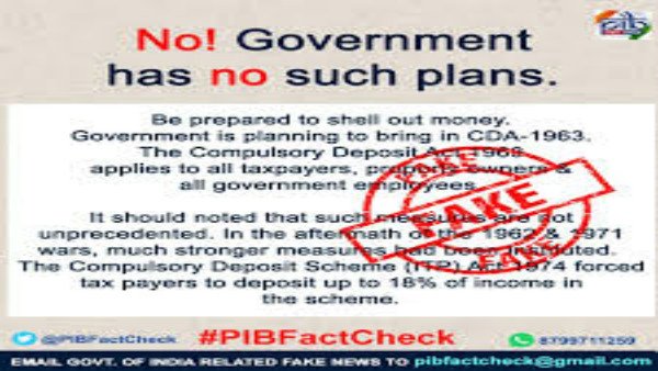 Fake:It is not compulsory for you to deposit 18 per cent of your income in Compulsory Deposit Scheme Fake:It is not compulsory for you to deposit 18 per cent of your income in Compulsory Deposit Scheme