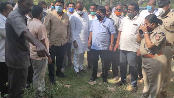 Forest Minister Anand Singh Visits To Magadi Taluk