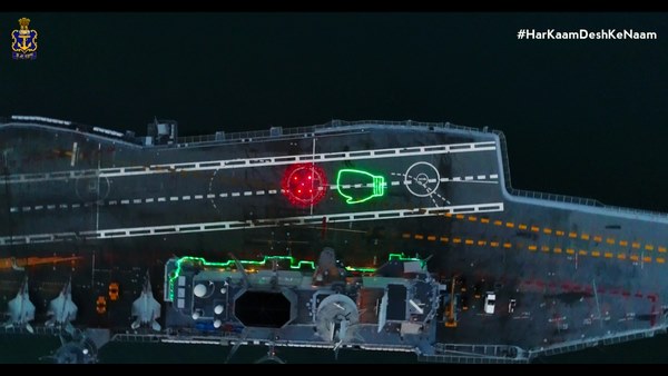 Tribute To Corona Warriors By INS Vikramaditya In Karwar Tribute To Corona Warriors By INS Vikramaditya In Karwar