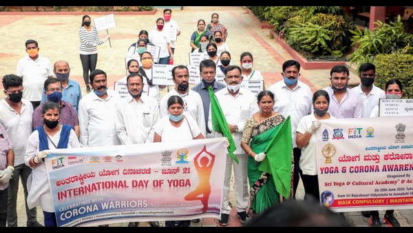 Yoga And Coronavirus Awareness Walk In Bengaluru On Behalf Of World Yoga Day Yoga And Coronavirus Awareness Walk In Bengaluru On Behalf Of World Yoga Day