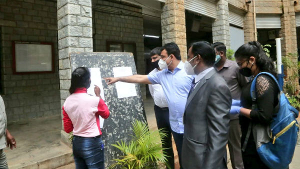 DCM ashwath narayan visited to MES and Seshadripuram colleges and reviewed preparation for CET Exam