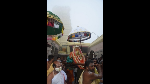 Aashada 3rd Week Simple Puja Performed At Chamundi Hill
