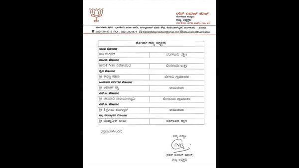 ಮೋರ್ಚಾ ಅಧ್ಯಕ್ಷರು 