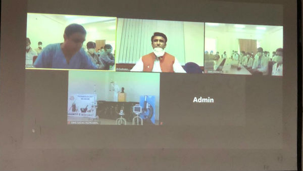 Dr Sudhakar Inaugurates 79th Covid Lab On Gadag