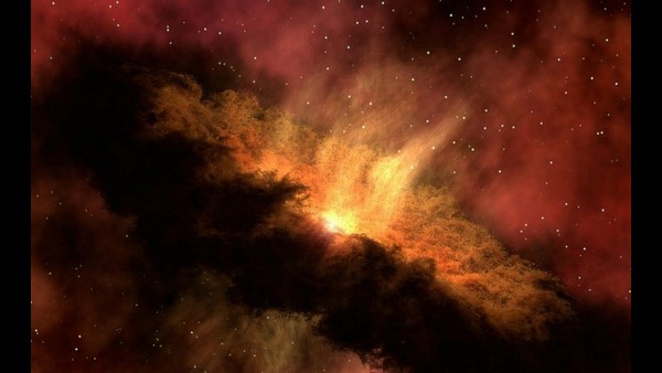 ಬಾಹ್ಯಾಕಾಶದ ಕತ್ತಲೆಯ ಆಳದಲ್ಲಿ ಬೆಳಕಿನ ಕಿರಣಗಳು 