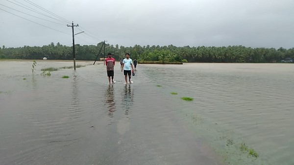  ಎಡೆಬಿಡದೆ ಸುರಿಯುತ್ತಿರುವ ಮಳೆ