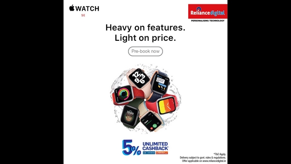 Pre-book Apple watch and ipad At Reliance Digital and get offer