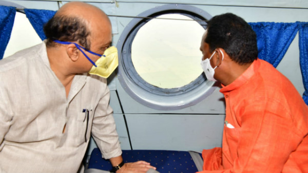 CM BS Yediyurappa conducted aerial survey in flood prone areas of kalaburagi district