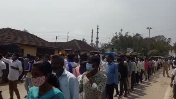 Chikkamagaluru: Dalit Organisations Protest Against Aldooru PSI 