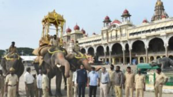 Mysuru Dasara: A Last Step Workout For Jamboosavari In Palace Outyard