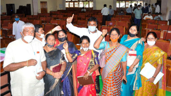Opposition To Zilla Panchayat President From Same Party Members