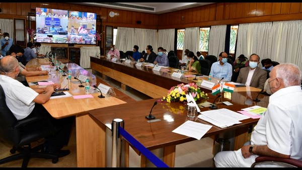 Yediyurappa Made Video Conference With Dcs Of Flood-affected Districts In The State