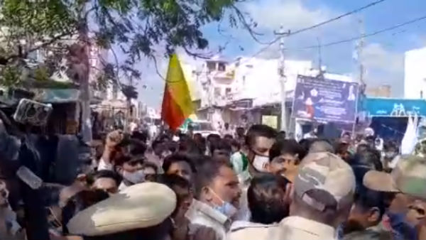  Kampli Town Bandh: Quarrel Between Congress And BJP Workers