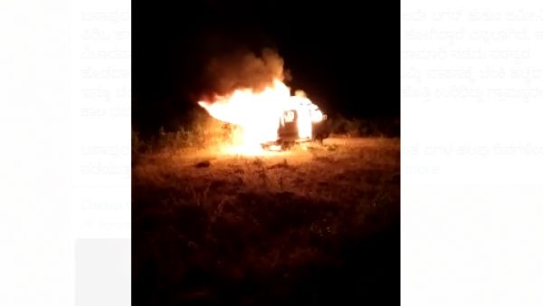 ಧಗಧಗ ಉರಿದ ಓಮ್ನಿ ವಾಹನ