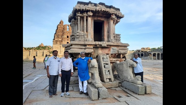 Cooperative Minister ST Somashekhar Has Visited To Historic Hampi