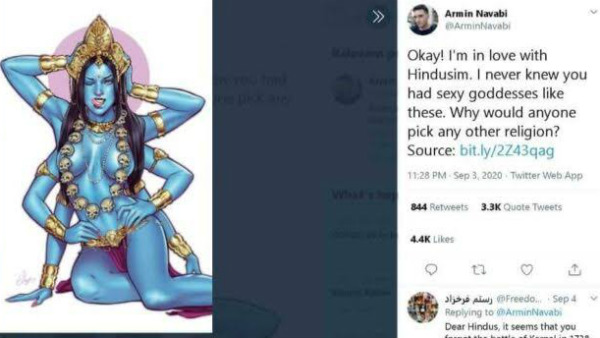 FIR Registered against Armin navabhi and twitter for goddess kali cartoon 