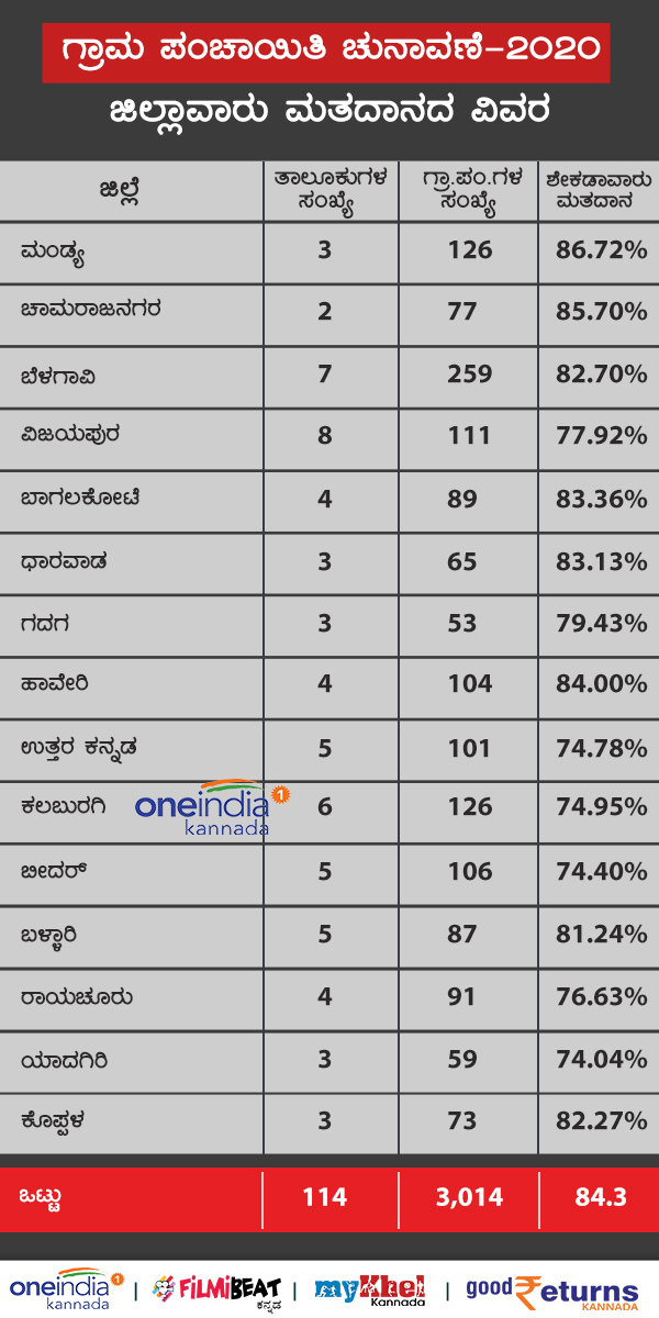 84.3 Per Cent Average Voter Turnout in First Phase of Karnataka Gram Panchayat Polls