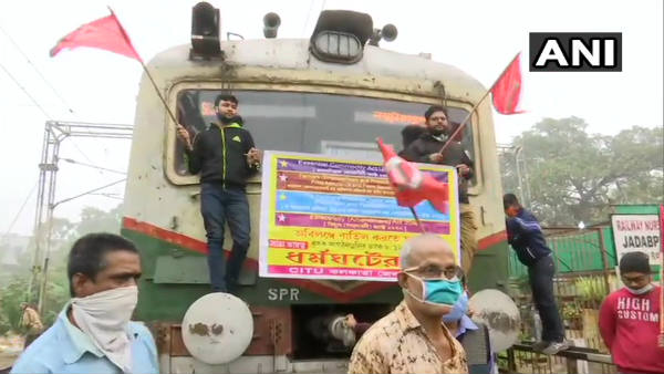 ರೈಲು ತಡೆದ ಎಡಪಕ್ಷಗಳು