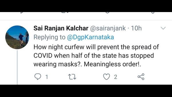 Public Raises Voice against Night Curfew in Karnataka