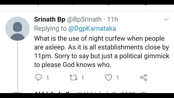 Public Raises Voice against Night Curfew in Karnataka