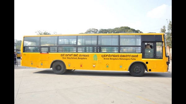 People spark against BBMPs mobile school project