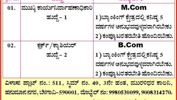 Walk In Interview In Belagavi On January 31 