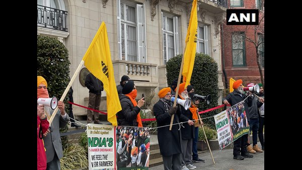  Khalistanis Protest Outside Indian Embassies In Washington DC And Rome Against Farm Laws
