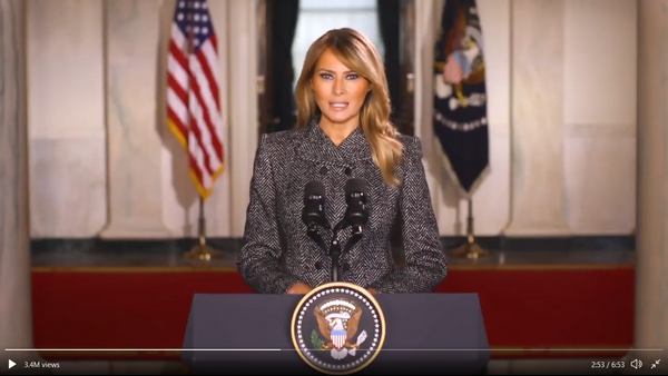 Melania Trump Farewell Video: Melania Says be Passionate But Not Violent Melania Trump Farewell Video: Melania Says be Passionate But Not Violent