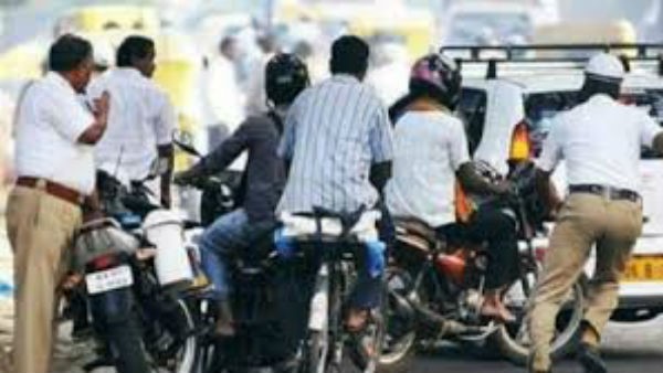  ಹೆಲ್ಮೆಟ್ ರಹಿತ ಚಾಲನೆ ವಿರುದ್ಧ ಕ್ರಮ