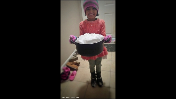 ಮಕ್ಕಳೊಡನೆ ಹಿಮದಲ್ಲಿ ಆಟವಾಡಲು ಹೋದೆವು 