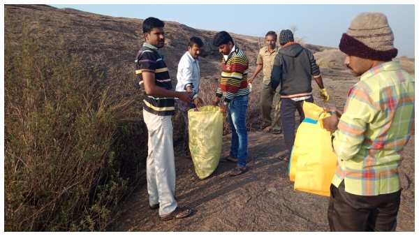 Trekking By Ramanagara CEO To Clean Tourist Place 