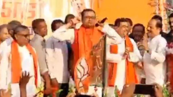 West Bengal Election: TMC leader Susanta Pal Sit-ups On Stage As He Joins BJP