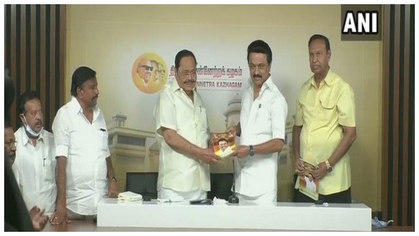  ಎಂ.ಕೆ.ಸ್ಟಾಲಿನ್ ರಿಂದ ಪ್ರಣಾಳಿಕೆ ಬಿಡುಗಡೆ