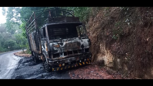 Accident Between Car And Lorry Near Suntikoppa 