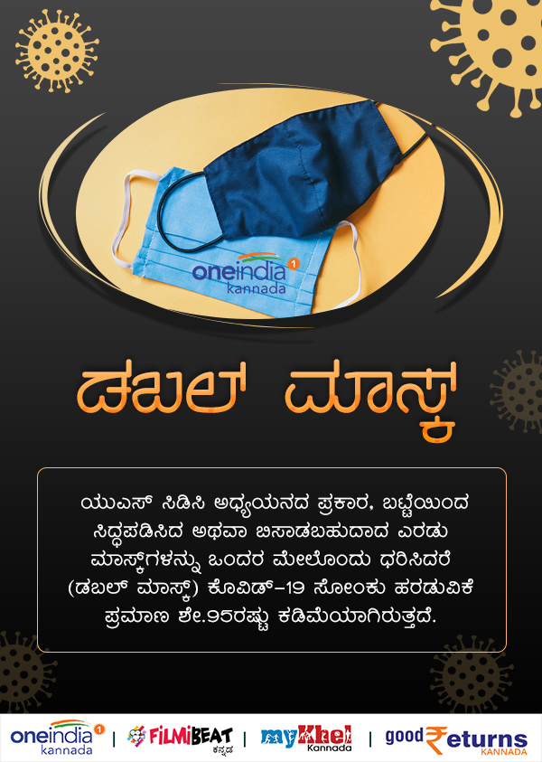 ಎರಡು ಮಾಸ್ಕ್ ಕುರಿತು ಅಧ್ಯಯನ 