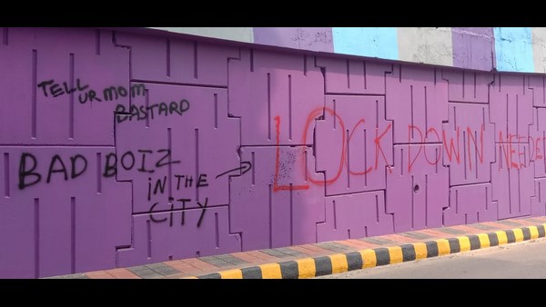 Mangaluru: Two PUC Students From City College Arrested In Writing Graffiti On Pumpwell Flyover Wall