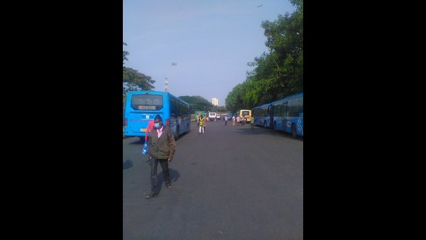 Transport Strike: No entry for BMTC buses At Kempegowda Bus station