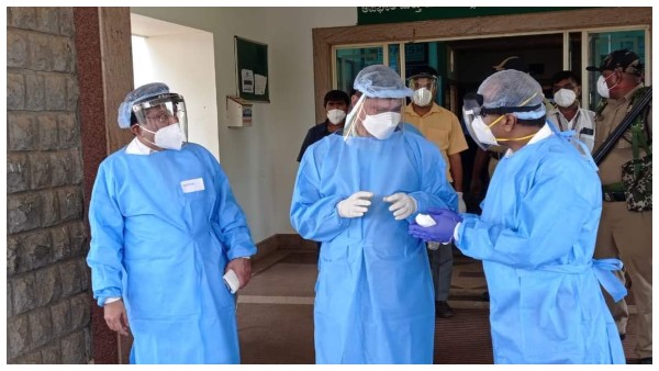 Davanagere: DC Mahantesh Bilagi Visits SS Hi-Tech Hospital 