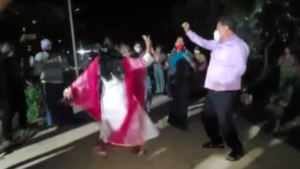 Davanagere: MLA M.P Renukacharya And His Wife Dance With Covid-19 Patients In Nyamati